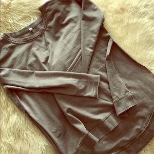 Grey side split tunic